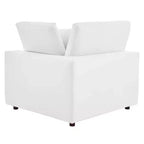 Commix Chaise d'Angle surdimensionnée en Similicuir Rembourrée de Duvet - Modway