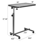 Costway Table Roulante à Plateau Inclinable pour Lit et Ordinateur Portable Gary