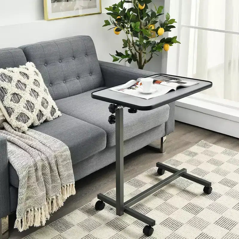 Costway Table Roulante à Plateau Inclinable pour Lit et Ordinateur Portable Gary