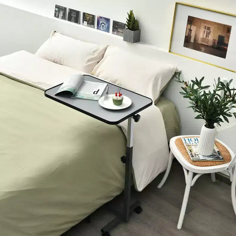 Costway Table Roulante à Plateau Inclinable pour Lit et Ordinateur Portable Gary
