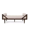 Rayle Contemporary Tufted Chaise Lounge with Rolled Accent Pillows - Christopher Knight Home