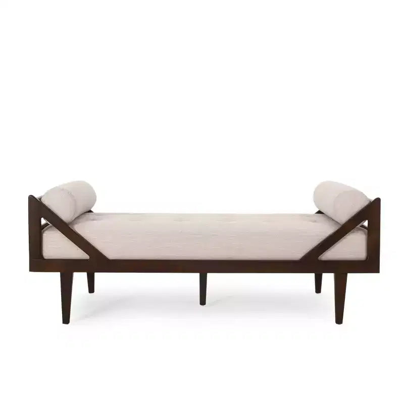 Rayle Contemporary Tufted Chaise Lounge with Rolled Accent Pillows - Christopher Knight Home