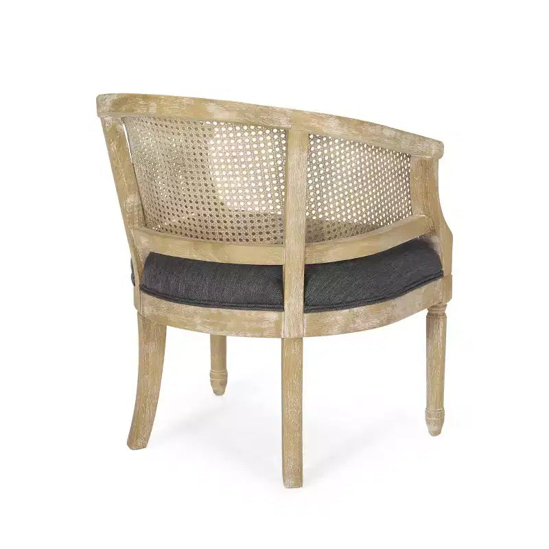 Chaise d'appoint en bois et rotin de style campagnard Steinaker - Christopher Knight Home