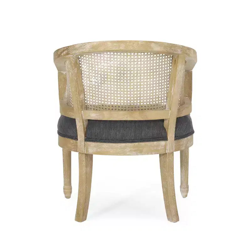 Chaise d'appoint en bois et rotin de style campagnard Steinaker - Christopher Knight Home