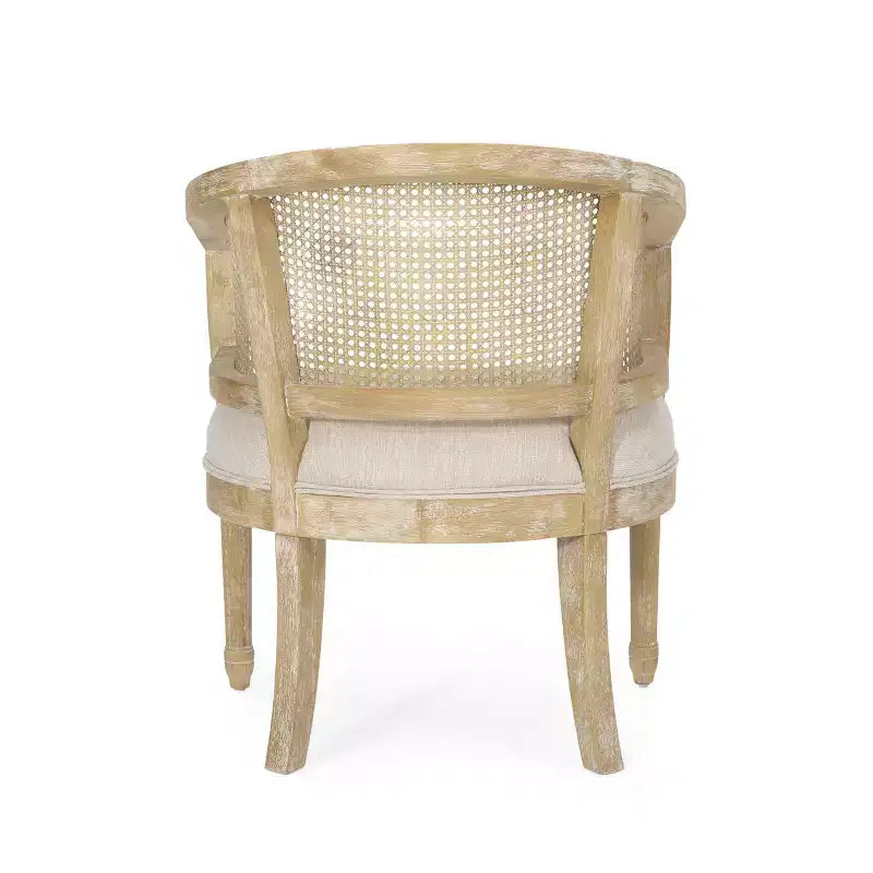 Chaise d'appoint en bois et rotin de style campagnard Steinaker - Christopher Knight Home