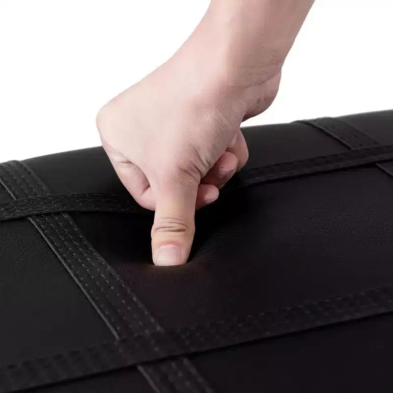 Costway Banc de piano en cuir PU avec siège de clavier double rembourré en bois massif, rangement, noir