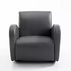 Qaba Canapé pour enfants avec poche latérale, fauteuil à bascule en cuir PU pour tout-petits, gris