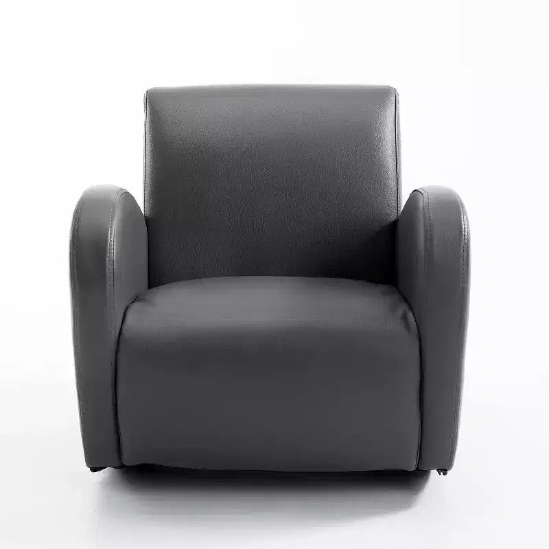 Qaba Canapé pour enfants avec poche latérale, fauteuil à bascule en cuir PU pour tout-petits, gris