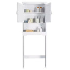 Meuble de rangement de salle de bain Costway au-dessus des toilettes avec étagère réglable