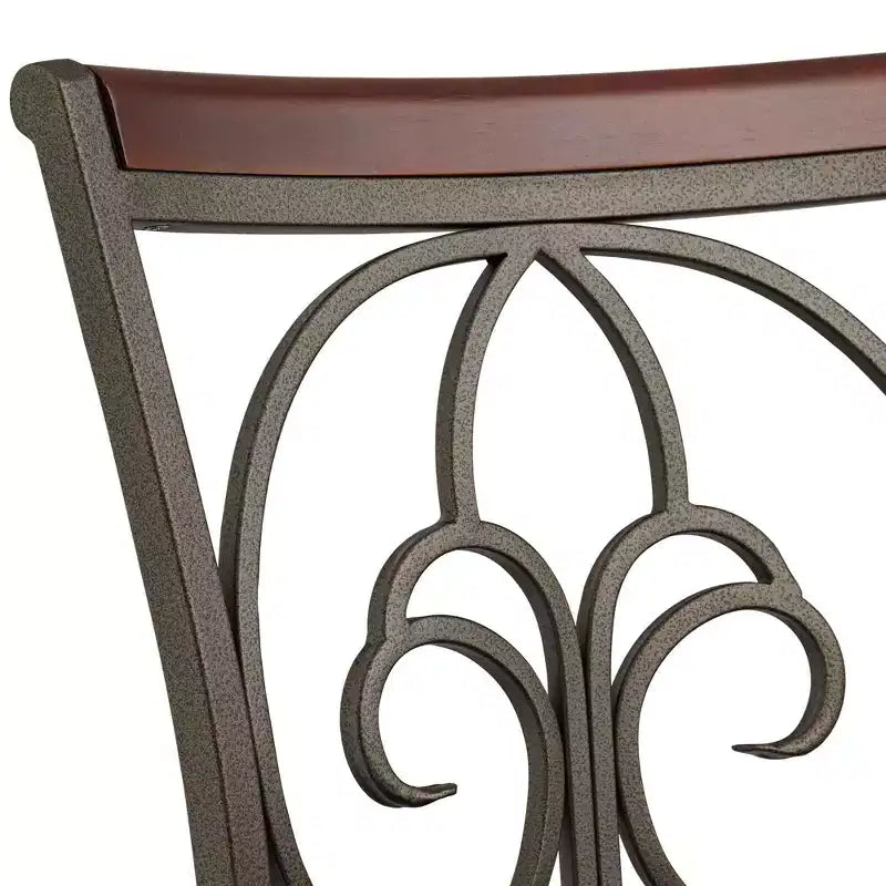 55 Downing Street Tabourets de Bar Pivotants en Métal Colton, Lot de 2, Marron, Hauteur 61 cm, Coussins Ronds Traditionnels avec Dossier et Repose-Pieds pour Hauteur de Comptoir de Cuisine