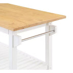 Îlot de cuisine 3 niveaux Designs2Go en bois de boucher avec tiroir – Breighton Home