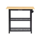 Îlot de cuisine 3 niveaux Designs2Go en bois de boucher avec tiroir – Breighton Home