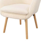 Fauteuil d'appoint Breighton Home Take a Seat Charlotte Wingback en similicuir mouton