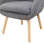 Fauteuil d'appoint Breighton Home Take a Seat Charlotte Wingback en similicuir mouton