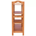 Costway Étagère à Chaussures Multifonctionnelle à 4 Niveaux en Bambou Range-Bottes Organiseur de Rangement