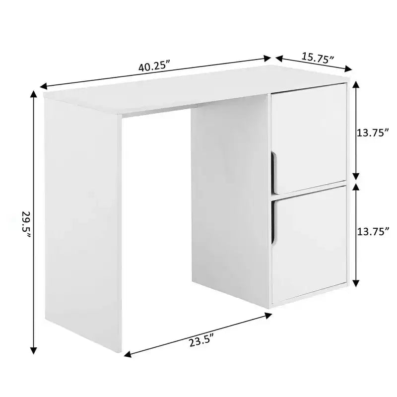 Bureau d'étudiant Designs2Go avec armoires de rangement - Breighton Home