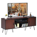 Costway 59'' TV Stand Entertainment Center Media Console Storage Cabinet Shelf