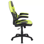 Chaise de jeu à dossier haut BlackArc en similicuir, siège pivotant réglable en hauteur et accoudoirs rembourrés relevables