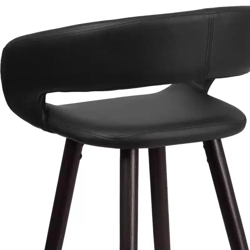 Tabouret de Bar Ultramoderne Merrick Lane Wood avec Assise Rembourrée