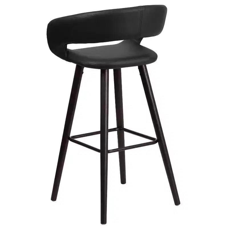 Tabouret de Bar Ultramoderne Merrick Lane Wood avec Assise Rembourrée