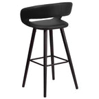 Tabouret de Bar Ultramoderne Merrick Lane Wood avec Assise Rembourrée