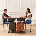 Bureau ouvert ECR4Kids Cave avec casier à livres en plastique, mobilier de classe, érable/noir