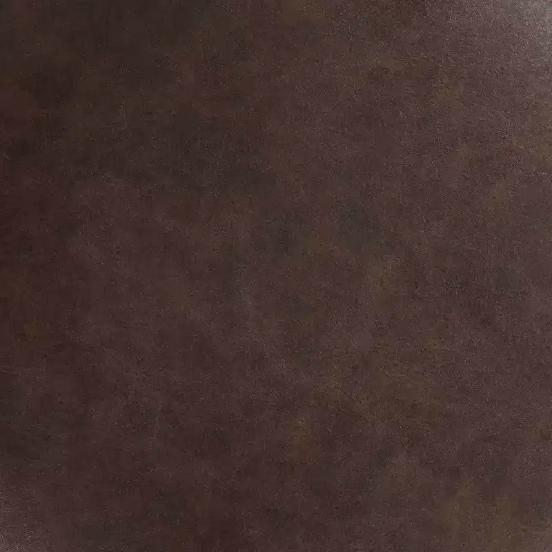 Tabouret de bar pivotant Elm Lane Haidar en métal bronze marron 63,5 cm de haut, coussin rond traditionnel en similicuir avec dossier et repose-pieds pour comptoir de cuisine