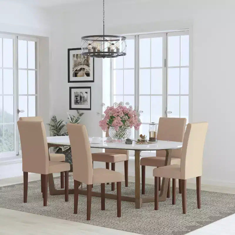Flash Furniture Set of 6 Greenwich Series Parsons Chairs