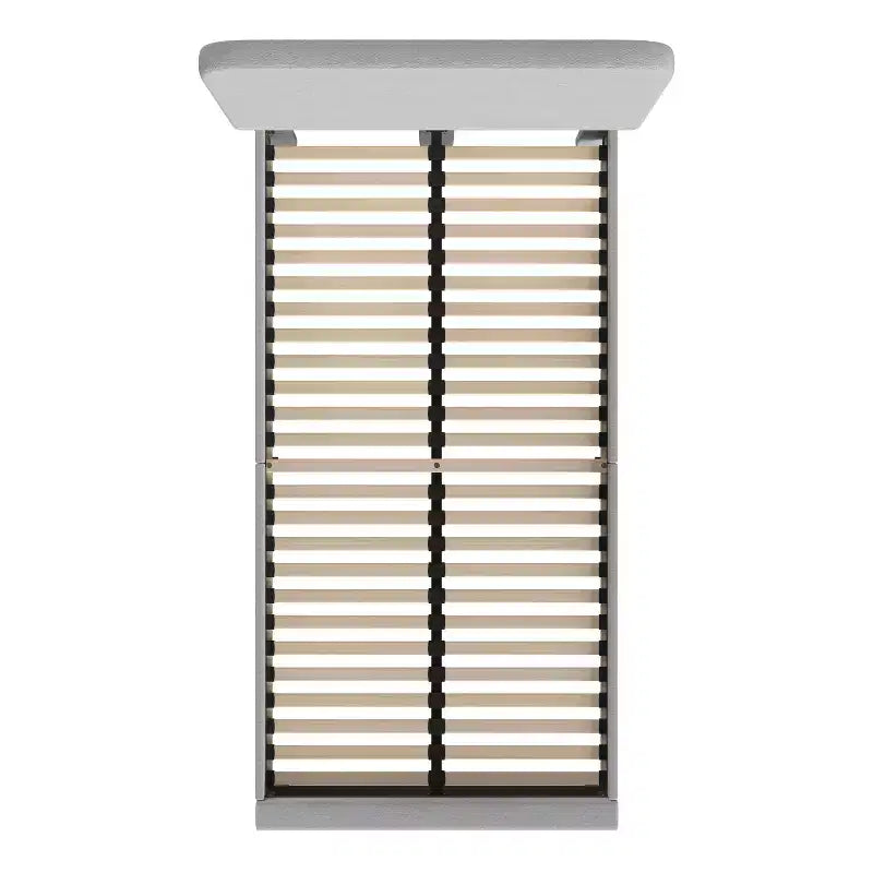 Lit plateforme Merrick Lane avec tête de lit - Cadre rembourré - 14 lattes en bois - Pas besoin de sommier tapissier