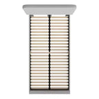 Lit plateforme Merrick Lane avec tête de lit - Cadre rembourré - 14 lattes en bois - Pas besoin de sommier tapissier