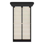 Lit plateforme Merrick Lane avec tête de lit - Cadre rembourré - 14 lattes en bois - Pas besoin de sommier tapissier
