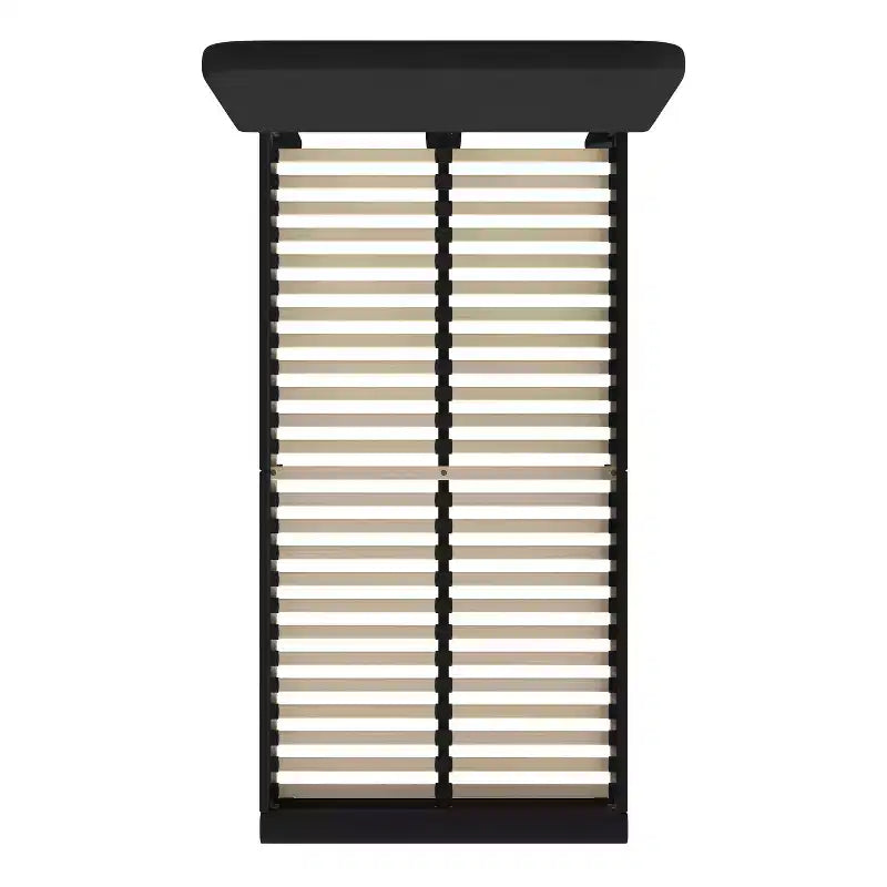 Lit plateforme Merrick Lane avec tête de lit - Cadre rembourré - 14 lattes en bois - Pas besoin de sommier tapissier