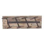 Range-bouteilles mural pour 4 bouteilles de vin Twine, casier à vin rustique de ferme en fer, en métal et en bois, rangement à vin, décoration de bar, cadeaux de pendaison de crémaillère pour hommes, 8 x 23,75