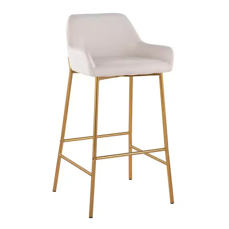 Lot de 2 tabourets de bar en métal et polyester Daniella - LumiSource