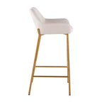 Lot de 2 tabourets de bar en métal et polyester Daniella - LumiSource