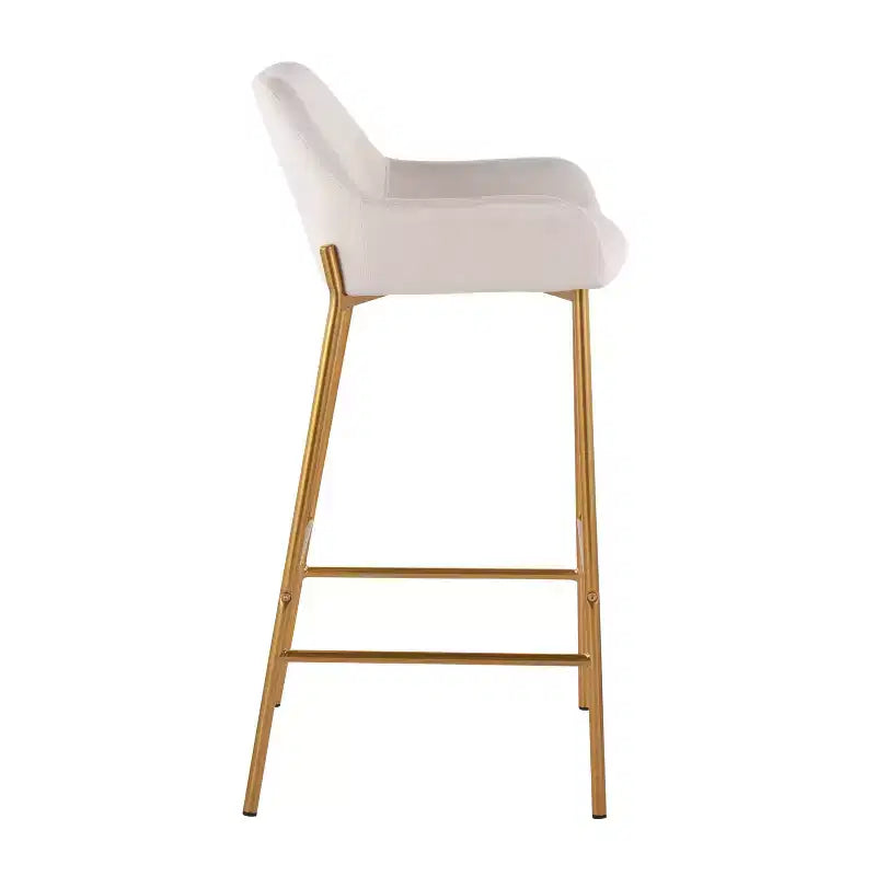 Lot de 2 tabourets de bar en métal et polyester Daniella - LumiSource