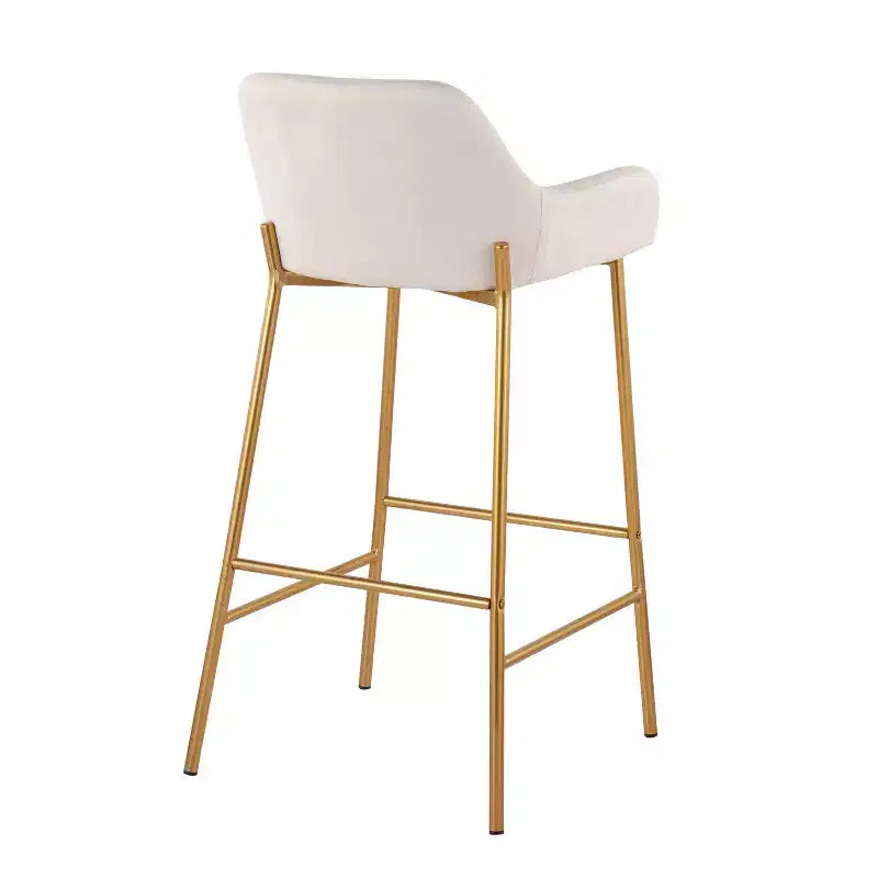 Lot de 2 tabourets de bar en métal et polyester Daniella - LumiSource