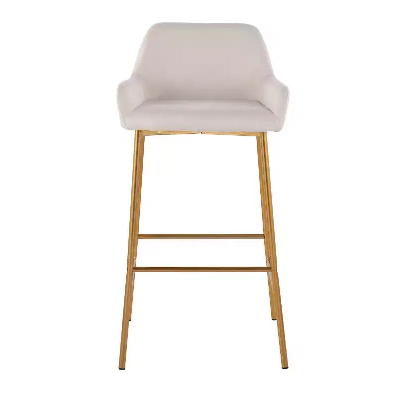 Lot de 2 tabourets de bar en métal et polyester Daniella - LumiSource