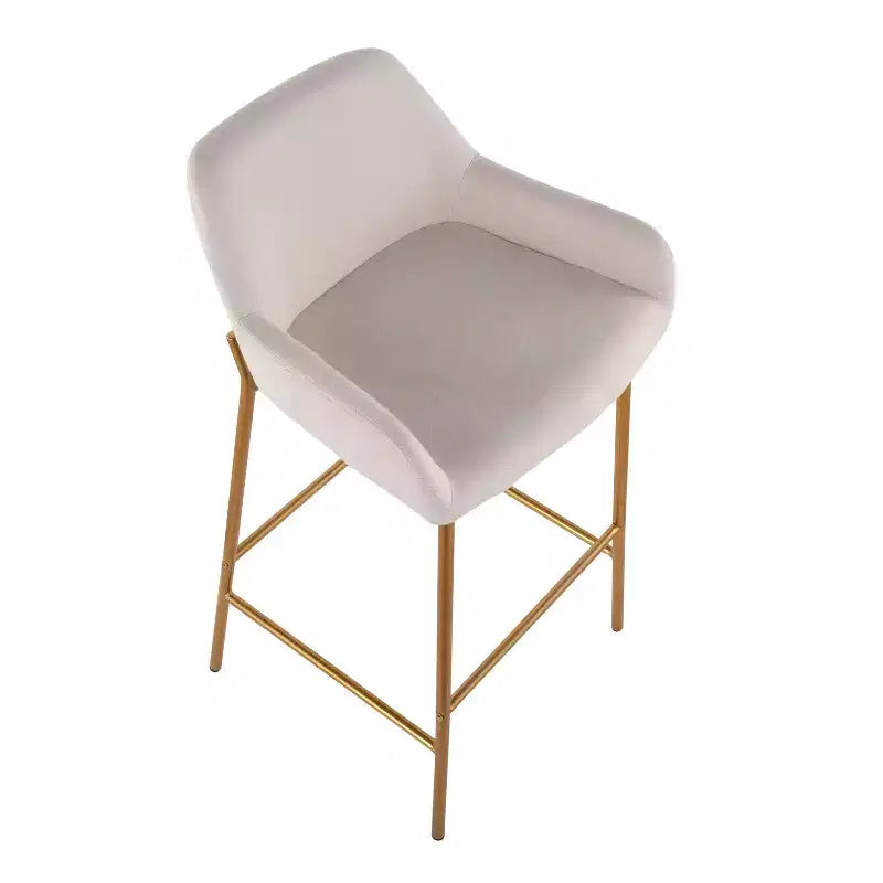Lot de 2 tabourets de bar en métal et polyester Daniella - LumiSource