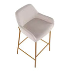 Lot de 2 tabourets de bar en métal et polyester Daniella - LumiSource