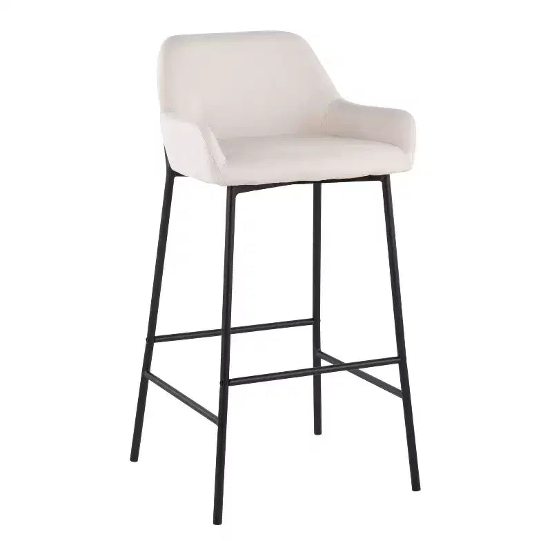 Lot de 2 tabourets de bar en métal et polyester Daniella - LumiSource