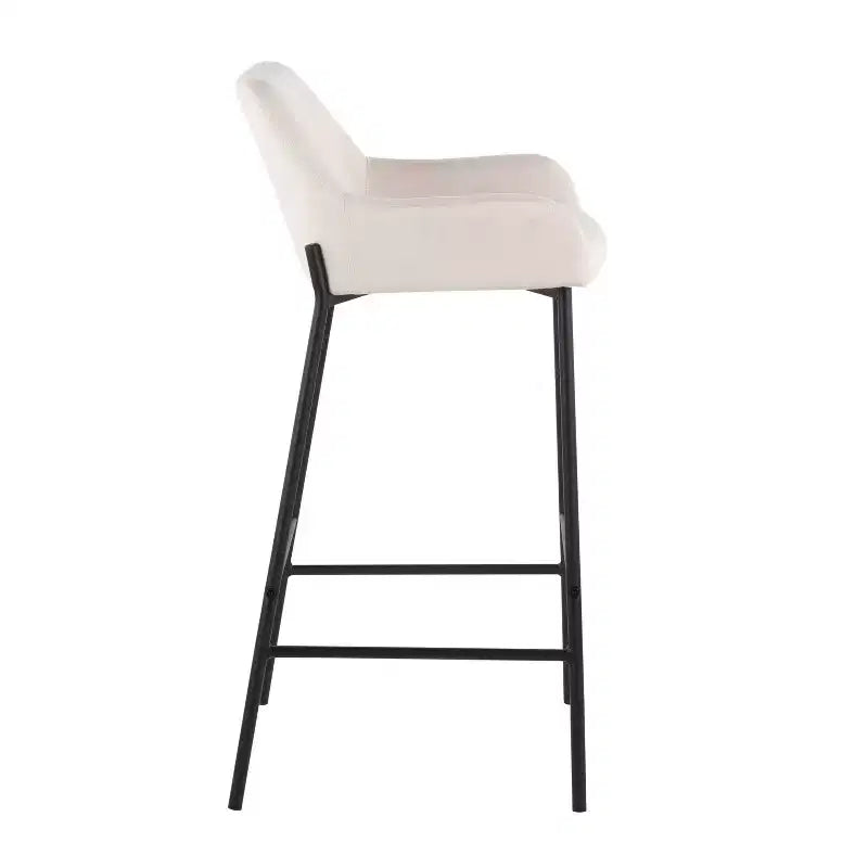 Lot de 2 tabourets de bar en métal et polyester Daniella - LumiSource