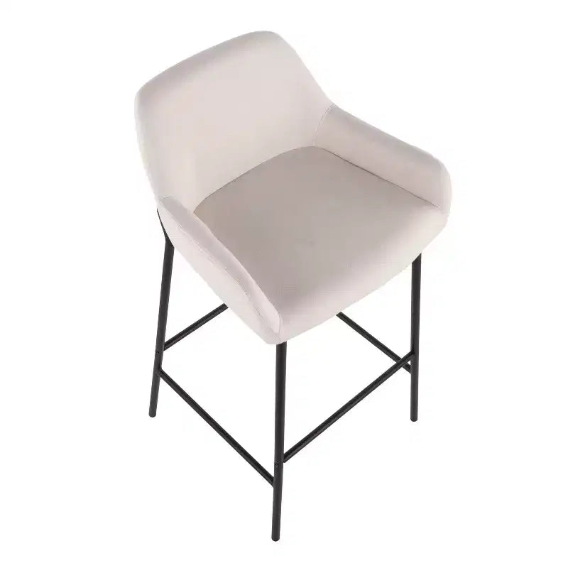 Lot de 2 tabourets de bar en métal et polyester Daniella - LumiSource