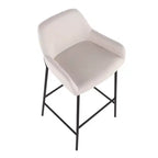 Lot de 2 tabourets de bar en métal et polyester Daniella - LumiSource