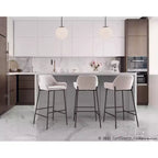 Lot de 2 tabourets de bar en métal et polyester Daniella - LumiSource