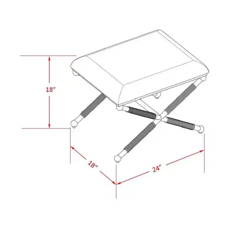 Tabouret d'appoint Ashburn Campaign - Linon