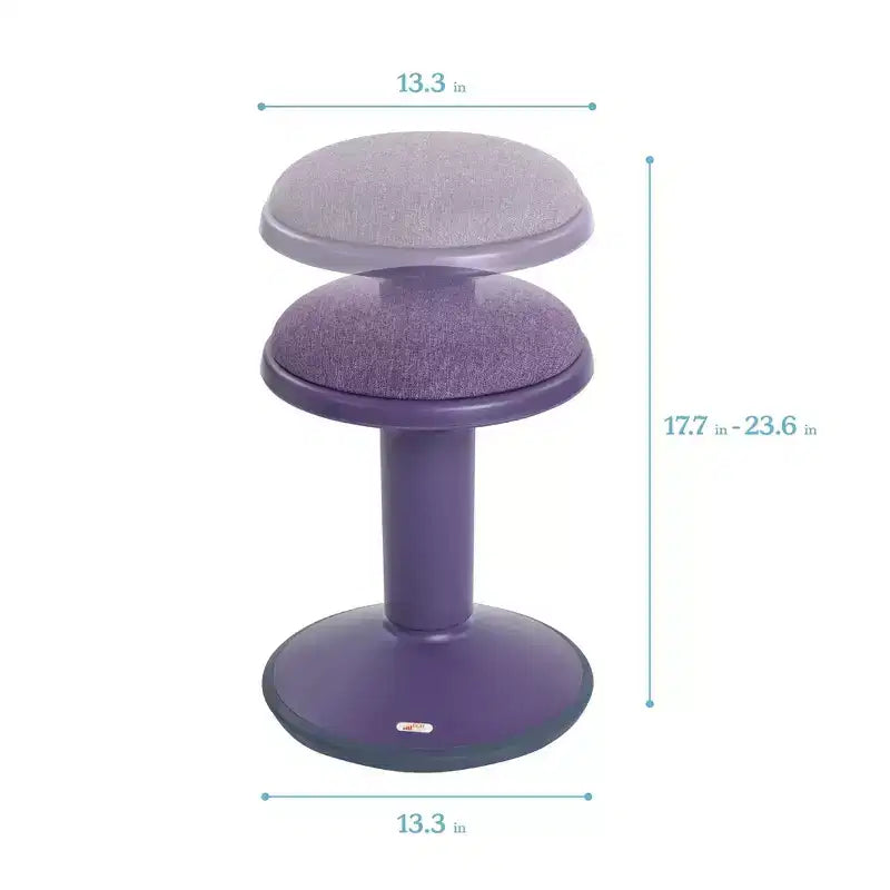 Tabouret oscillant ECR4Kids Sitwell avec coussin, hauteur réglable, siège actif