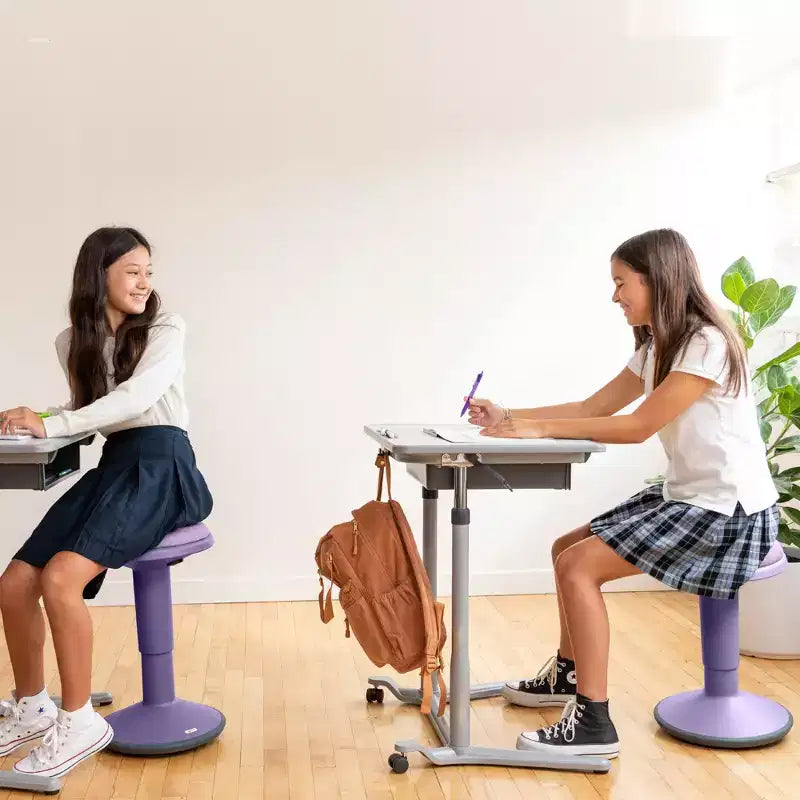 Tabouret oscillant ECR4Kids Sitwell avec coussin, hauteur réglable, siège actif