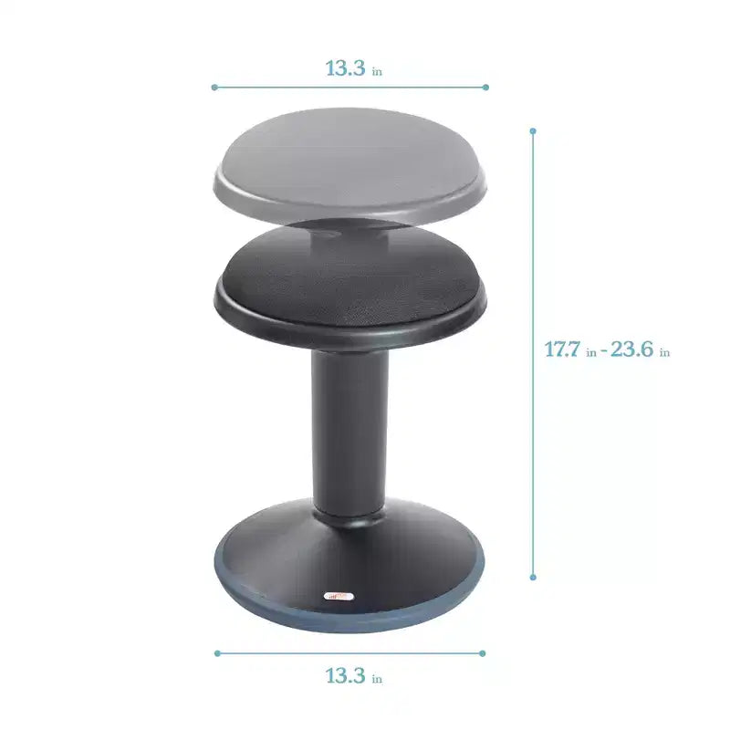 Tabouret oscillant ECR4Kids Sitwell avec coussin, hauteur réglable, siège actif