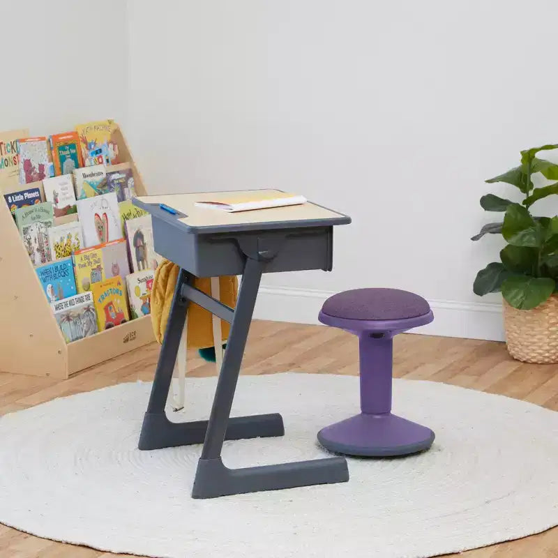 Tabouret oscillant ECR4Kids Sitwell avec coussin, hauteur réglable, siège actif